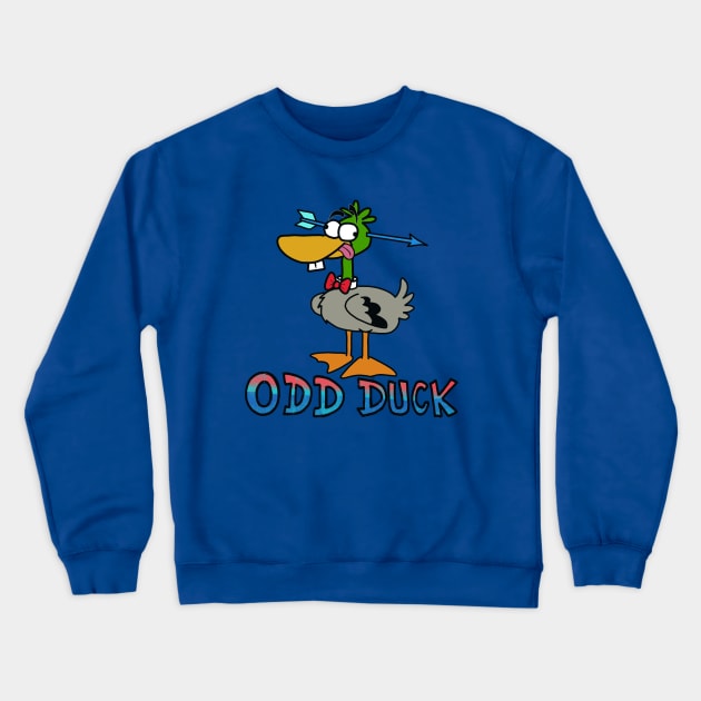 Odd Duck Crewneck Sweatshirt by wolfmanjaq